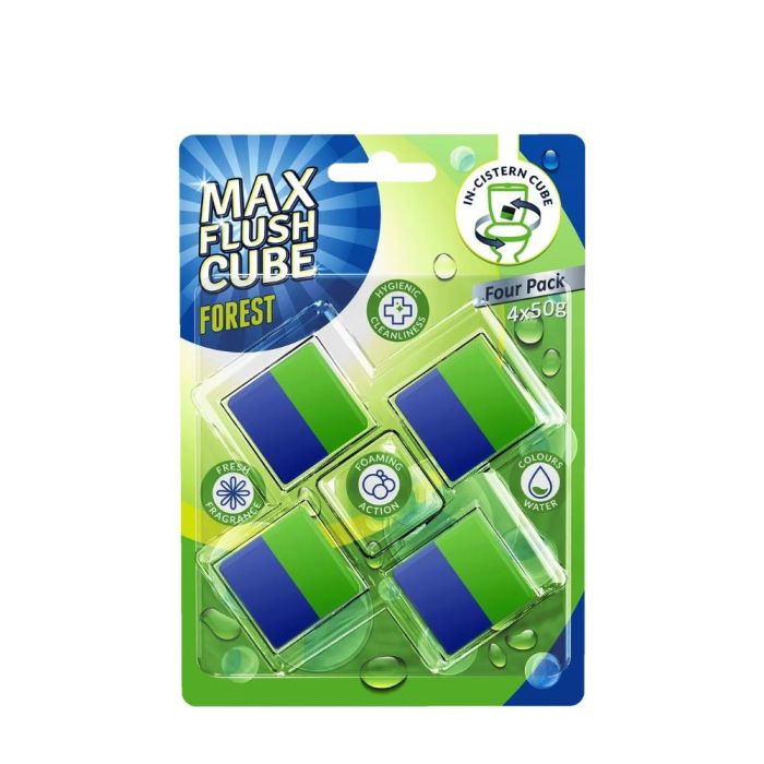Max Flush Cube Forest Toilet Cleaner 4 x 50g