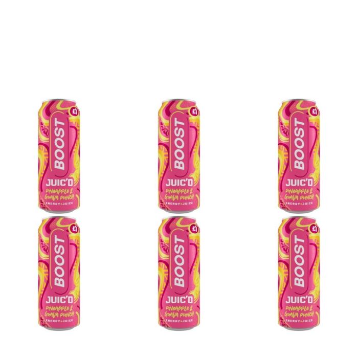 Boost Juic'd Pineapple & Guava Punch Energy Drink 500ml - Pack of 6