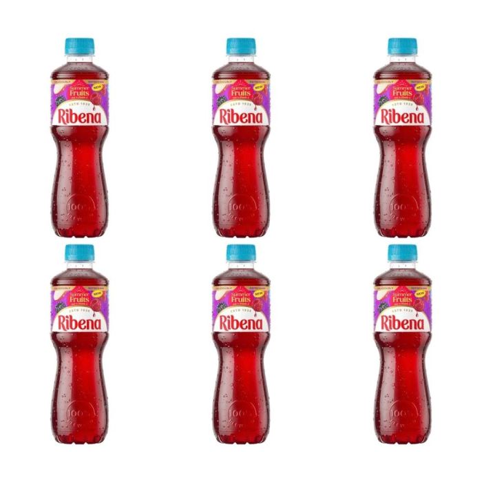 Ribena Summer Fruits Juice Drink 500ml - Pack of 6