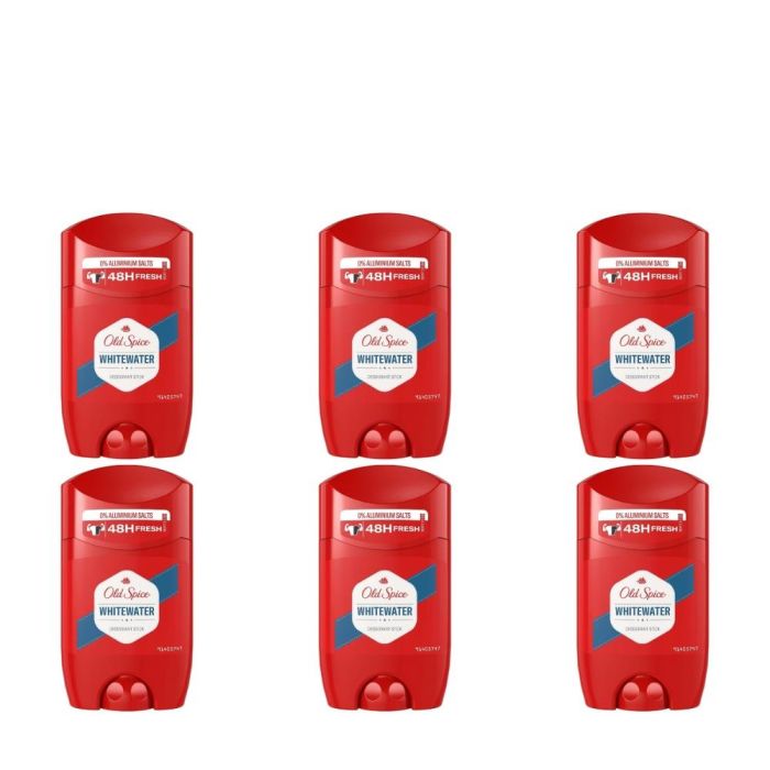 Old Spice Whitewater Deodorant Stick 50ml - Pack of 6