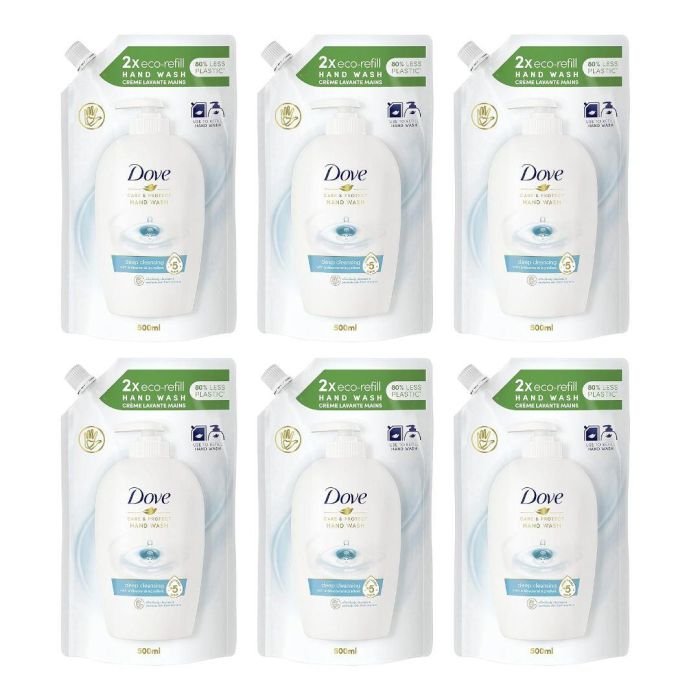 Dove Liquid Hand Wash Refill Care & Protect 500ml - Pack of 6