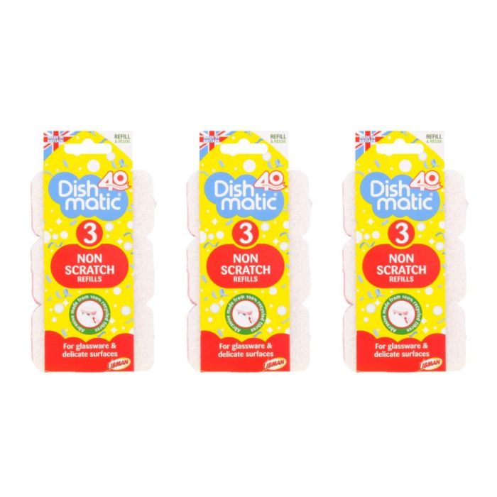 Dishmatic Non Scratch Refills 3 PK - Pack of 3