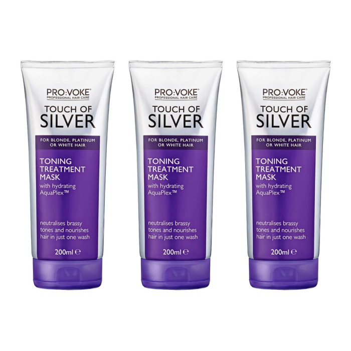PROVOKE Touch of Silver Toning Treatment Mask 200ml - Pack of 3