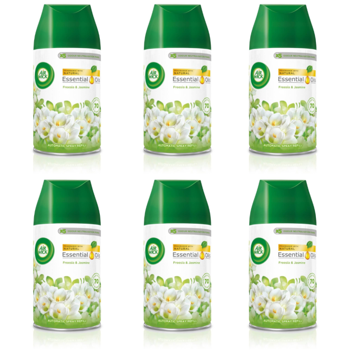 Air Wick Freesia & Jasmine Automatic Spray Refill 250ml - Pack of 6