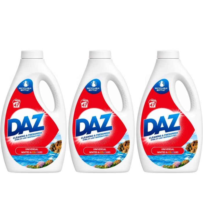 Daz Bio Whites & Colours Washing Liquid 47 Washes - Pack of 3