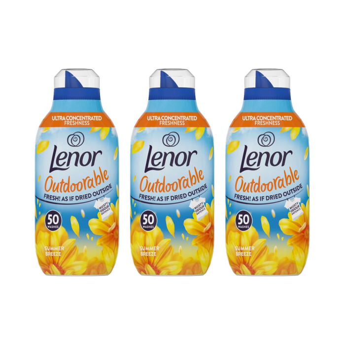 Lenor Outdoorable Summer Breeze Fabric Conditioner 50 Washes - Pack of 3