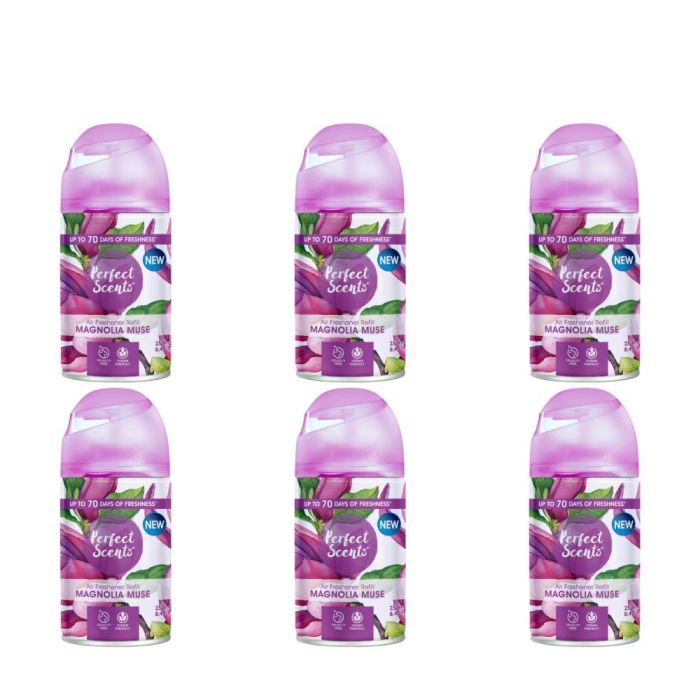 Perfect Scents Magnolia Muse Automatic Air Freshener Refill 250ml - Pack of 6