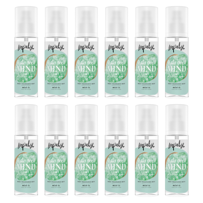 Impulse Balanced Mind Jasmine & Vanilla Body Mist 150ml - Pack of 12