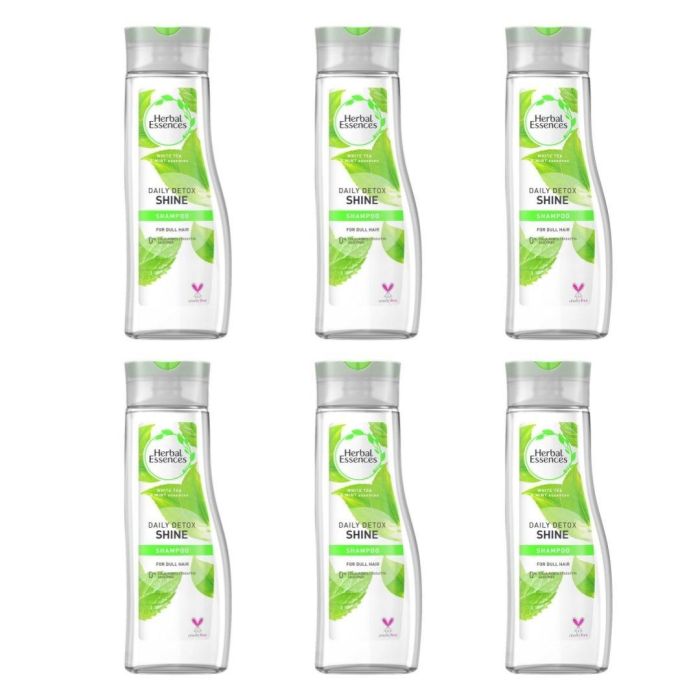 Herbal Essences Daily Detox Shampoo with White Tea & Mint Essences 400 ML - Pack of 6