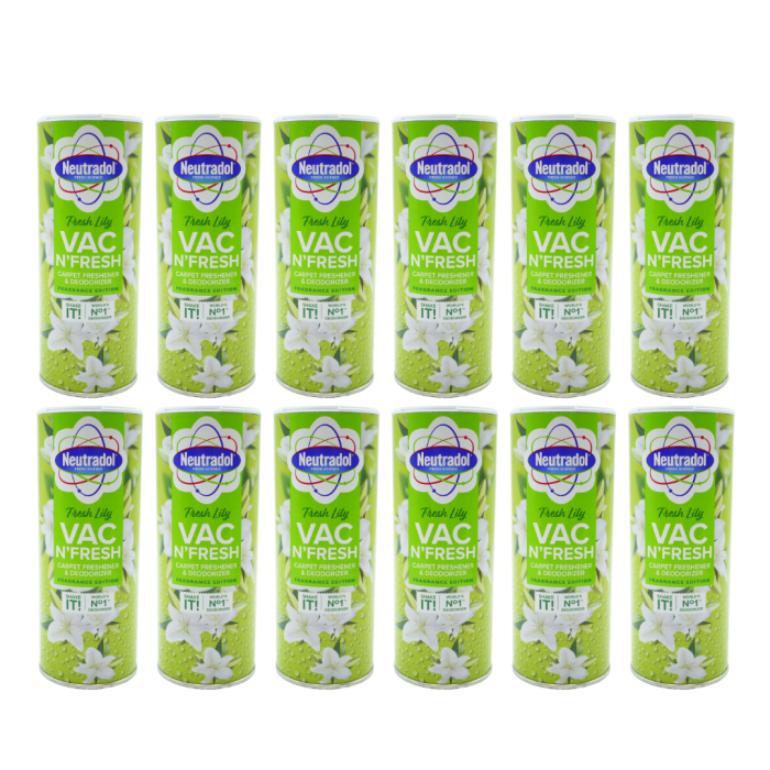 Neutradol Fresh Lily VAC N'FRESH Carpet Freshener Deodorizer 350g - Pack of 12