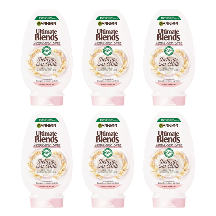 Garnier Ultimate Blends Delicate Oat Milk Conditioner 400ml - Pack of 6