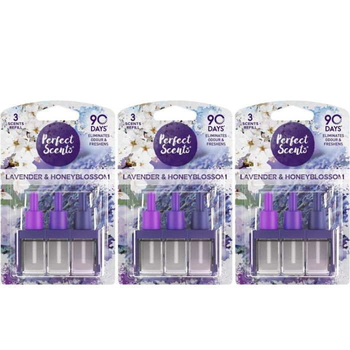 Perfect Scents Lavender & Honeyblossom Air Freshener 3 Refill 20ml Per Pack - Pack of 3
