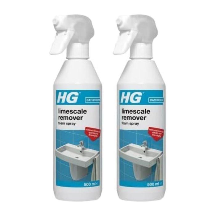 HG Limescale Remover Foam Spray Bathroom Descaler 500ml - Pack of 2