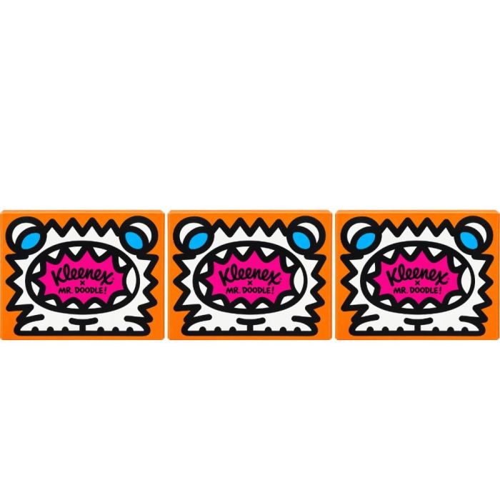 Kleenex x Mr Doodle Limited Edition Cube Tissues 48 Sheets - Pack of 3