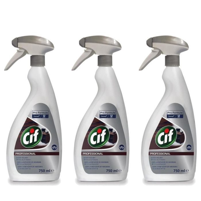 Cif Professional Formula Wood Polish 750ml - Pack of 3