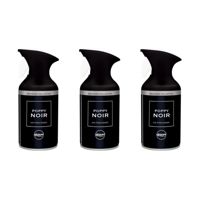 Airpure Designer Collection Poppy Noir Air Freshener 250ML - Pack of 3