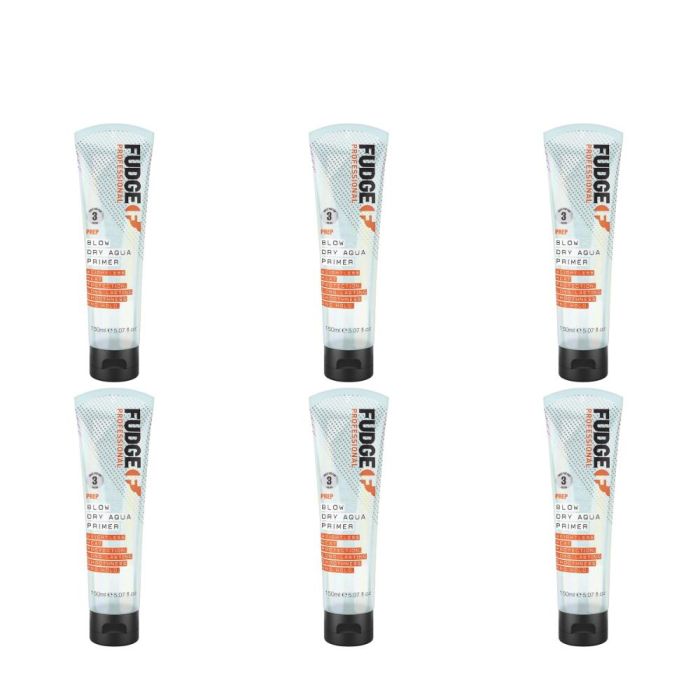 Fudge Blow Dry Aqua Lightweight Heat Protection Primer 150ml - Pack of 6