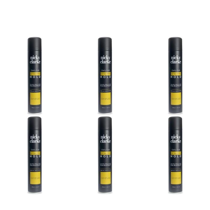 Nicky Clarke Daily Edit Extra Firm Hold Hairspray 400ml - Pack of 6