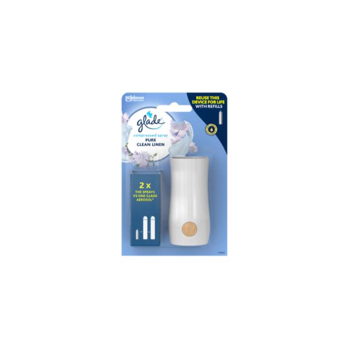 Glade Pure Clean Linen reusable air freshener spray device and refill
