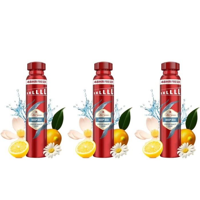 Old Spice Deep Sea Deodorant Spray 250ml - Pack of 3