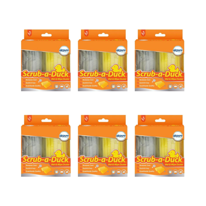 Airpure Scrub-a-Duck Wet and Wipe Duster 2 Pack - Pack of 6