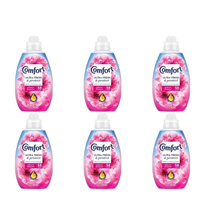 Comfort Ultra Fresh & Protect Sakura Dreams Fabric Conditioner 58 Washes - Pack of 6