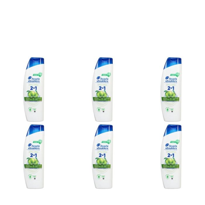Head & Shoulders Apple Fresh 2 in 1 Shampoo 330ml - Pack of 6