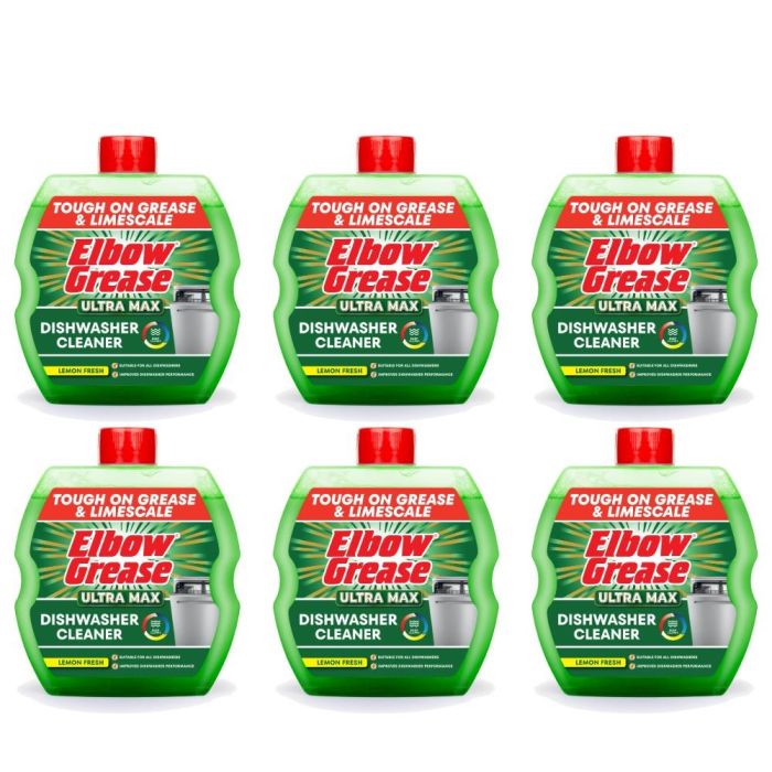 Elbow Grease Ultra Max Dishwasher Cleaner Lemon Fresh 250ml - Pack of 6