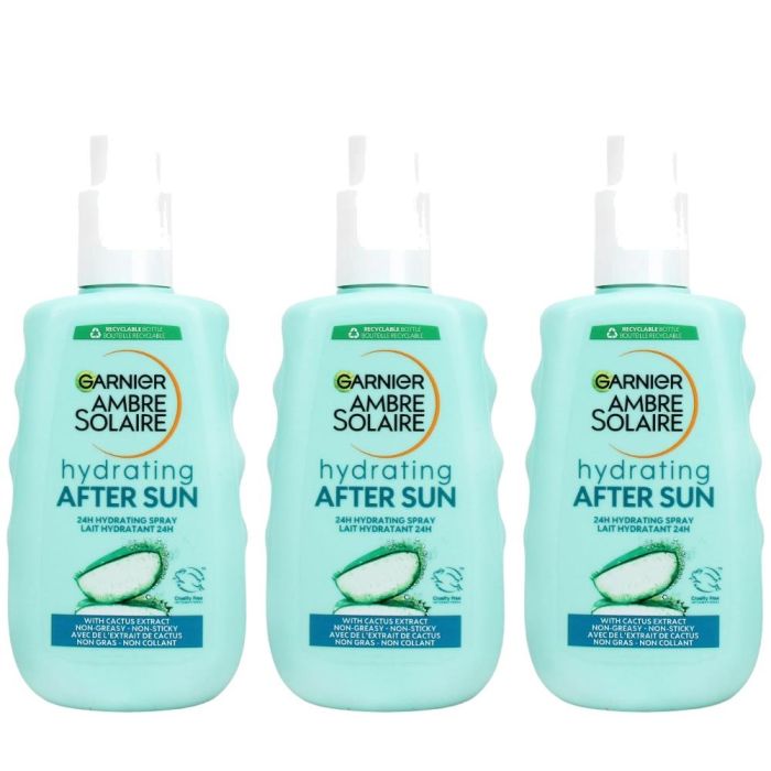 Garnier Ambre Solaire Hydrating After Sun Spray 200ml - Pack of 3