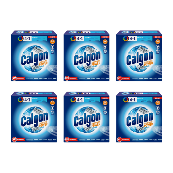 Calgon 4 in 1 Concentrated Powder Washing Machine Cleaner 350g - Pack of 6