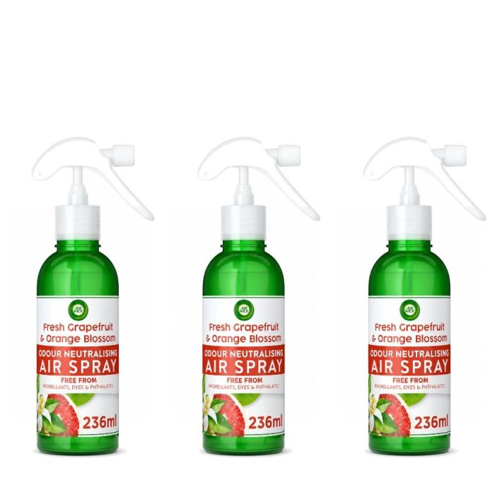 Air Wick Grapefruit & Orange Blossom Air Spray 236ml - Pack of 3