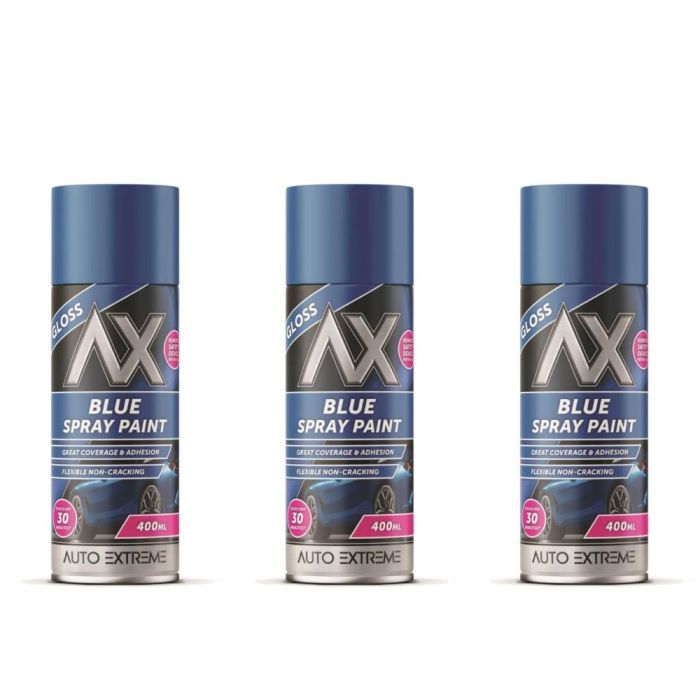 Auto Extreme Blue Gloss Spray Paint  400ml- Pack of 3