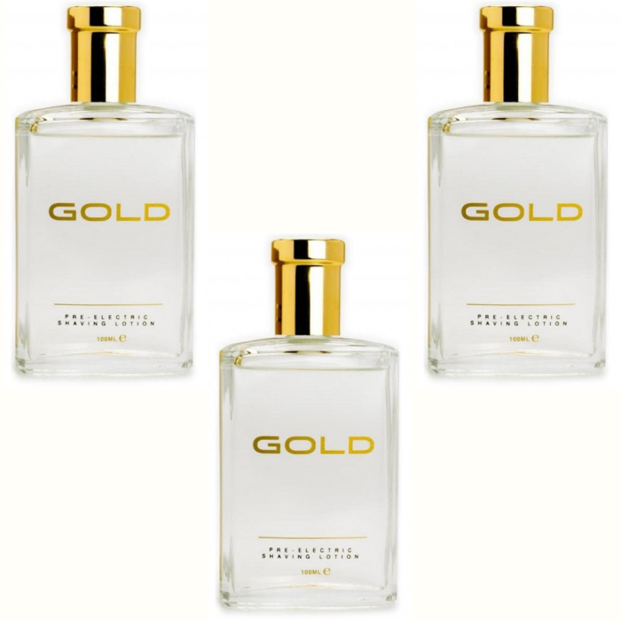 Gold Pre Electric Shaving Lotion Spray 100ml - Pack of 3