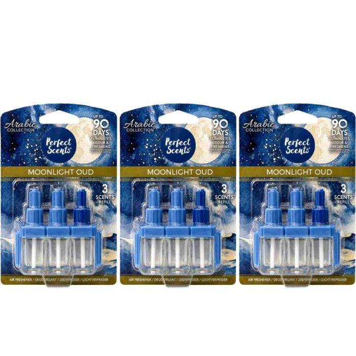 Perfect Scents Moonlight Oud Air Freshener 3 Refill 20ml Per Pack - Pack of 3