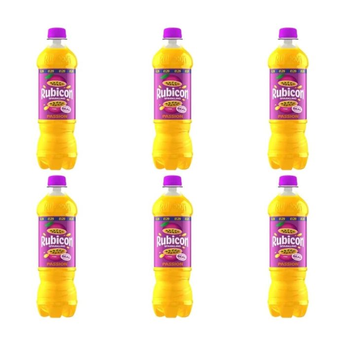 Rubicon Sparkling Passion Fruit Juice 500ml - Pack of 6