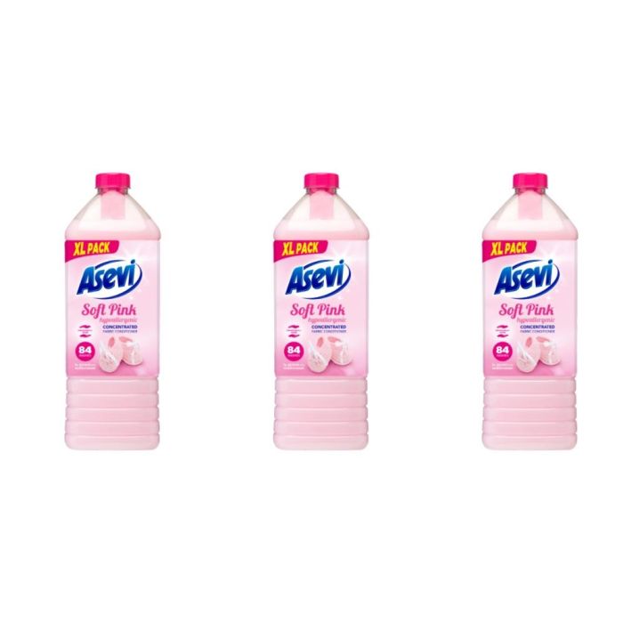 Asevi Soft Pink Fabric Conditioner 1932ml - Pack of 3