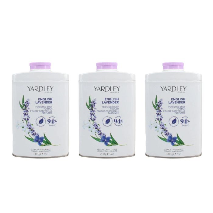 Yardley Perfumed Body Powder English Lavender 200g x 3