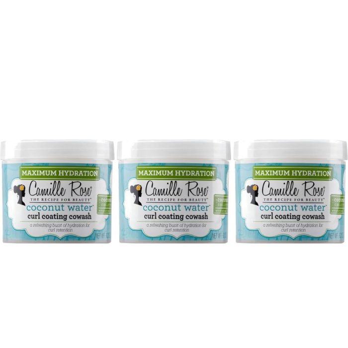 Camille Rose Coconut Water Curl Coating CoWash 12oz - Pack of 3