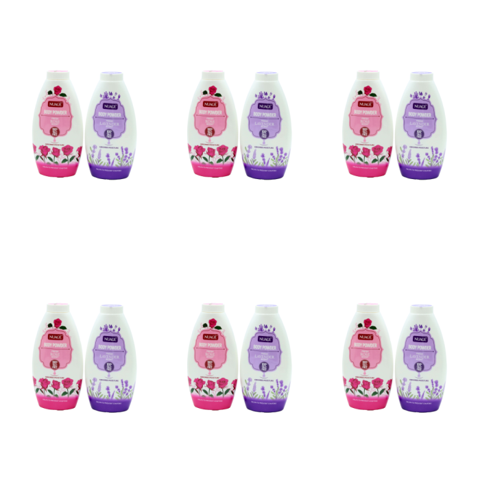 Nuage Talc-Free Body Powder Lavender & Rose Mix 250g - Pack of 6