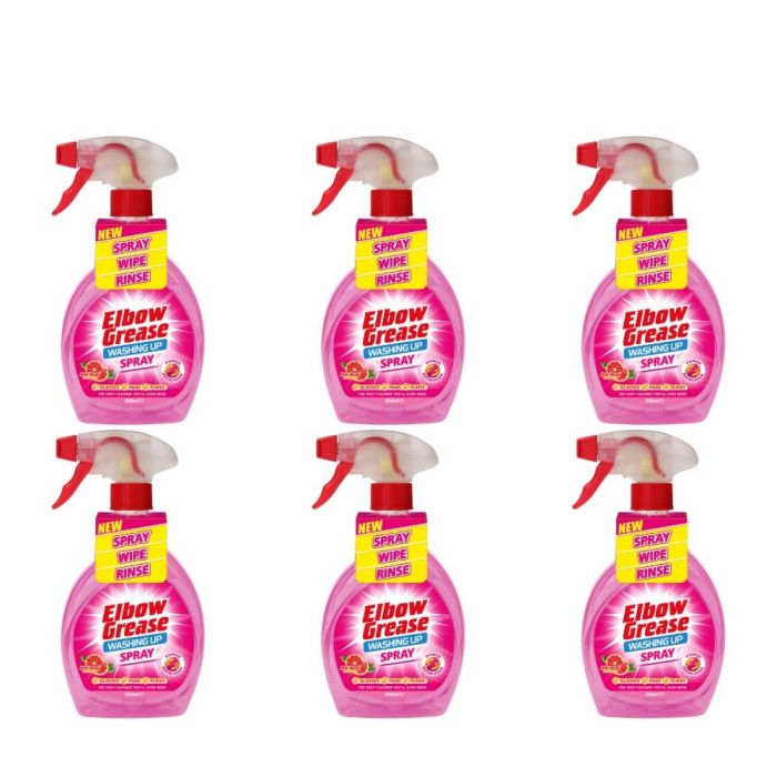 Elbow Grease Pink Blush Washing Up Liquid Spray 500ml - Pack of 6