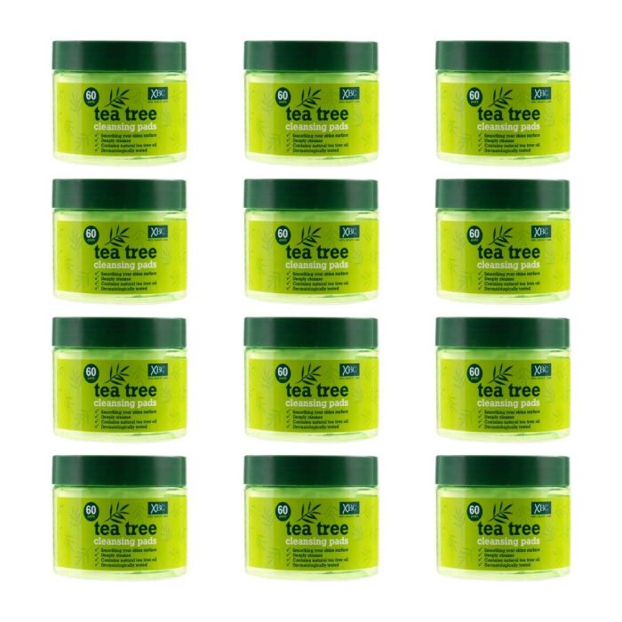 XBC Tea Tree Cleansing Pads 60's - Pack of 12