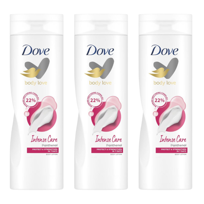 Dove Body Love Intense Care Body Lotion for Very Dry Skin 250ml - Pack of 3