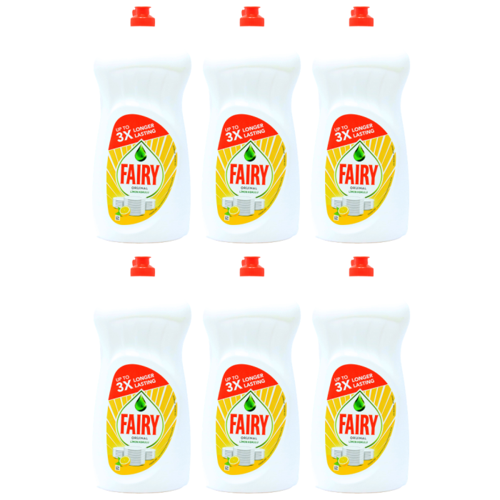 Fairy Original Dishwashing Liquid Lemon Kokulu 1.5L - Pack of 6