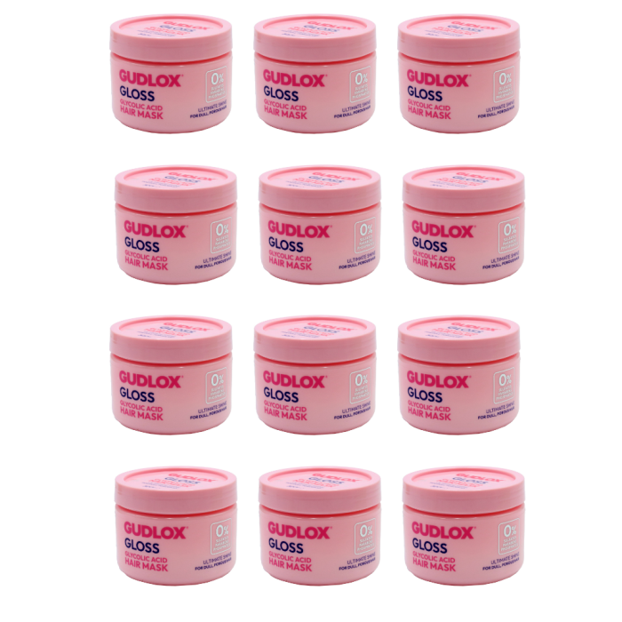 Gudlox Gloss Glycolic Acid Sulphate Free Hair Mask 300ml - Pack of 12