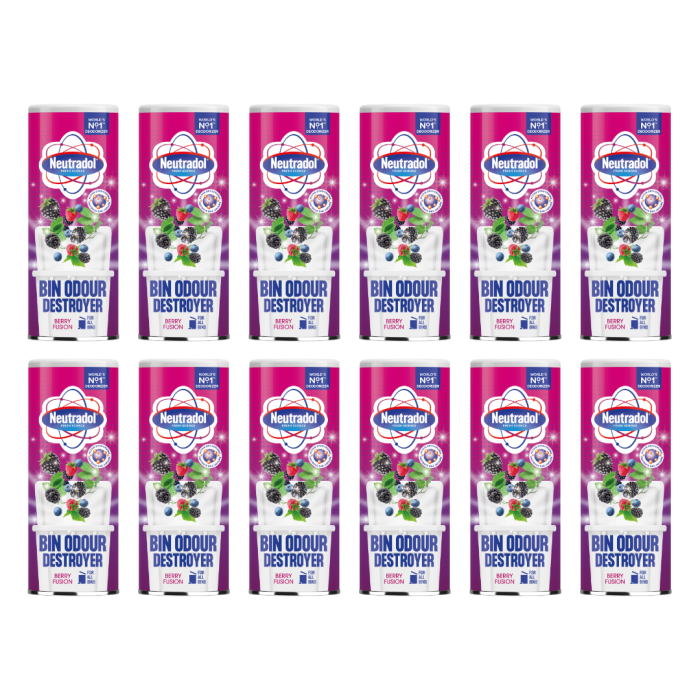 Neutradol Bin Odour Destroyer Berry Fusion Deodorising Powder 350g - Pack of 12