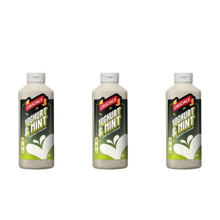 Crucials Yoghurt & Mint Sauce 500ml - Pack of 3