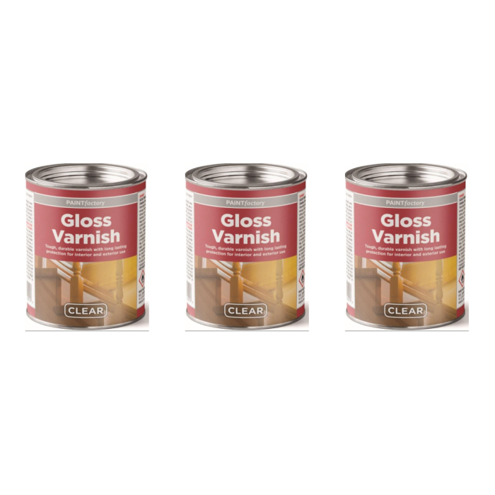Paint Factory Colour It Tin Varnish Gloss 300ml - Pack of 3