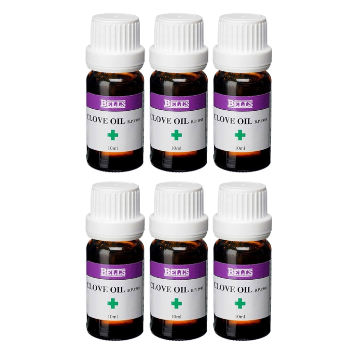 Bells Clove Oil Pure Essential Aromatherapy Pain Relief 10ML - Pack of 6