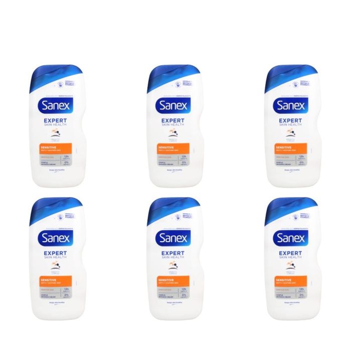 Sanex Expert Skin Health Sensitive Shower Cream 415ml - Pack of 6