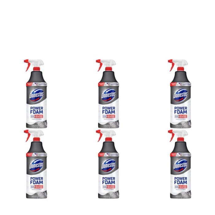 Domestos Power Foam Toilet & Bathroom Limescale Remover 650ml - Pack of 6